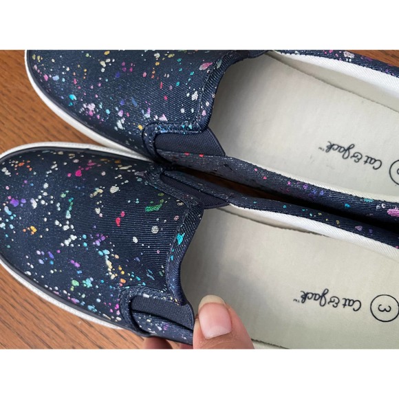 Cat & Jack Shoes Nwt Cat Jack Paint Splatter Slip On Shoes